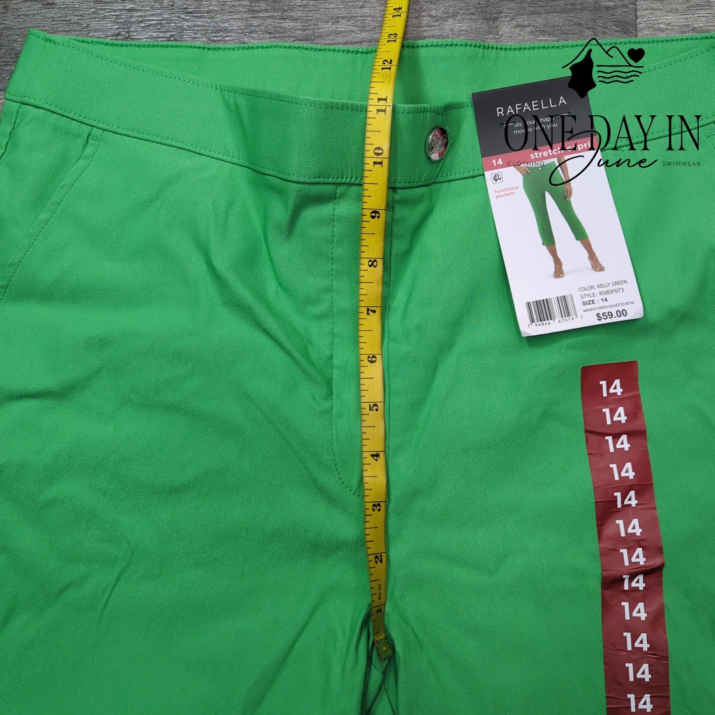 Rafaella Pull On Strretch Capri Pants Size 14