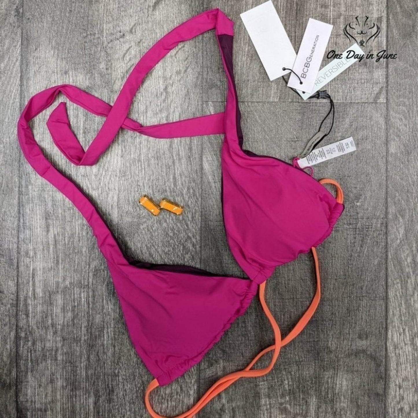 Bcbgeneration Halter Triangle Bikini Top Swimsuit Size XS