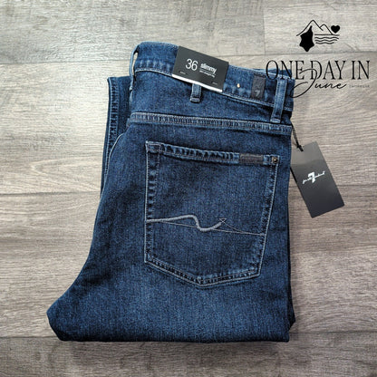 7 For All Mankind Slimmy Slim Straight Leg Jeans Blue NWT Size 36X33