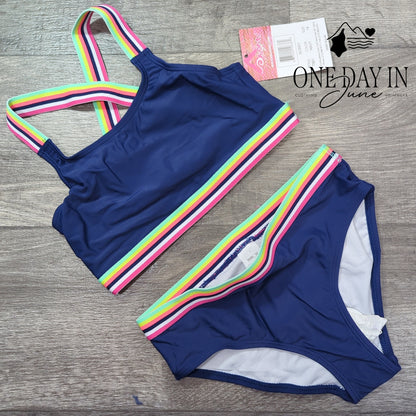Kanu Surf Crop Bikini Swimsuit Size 14