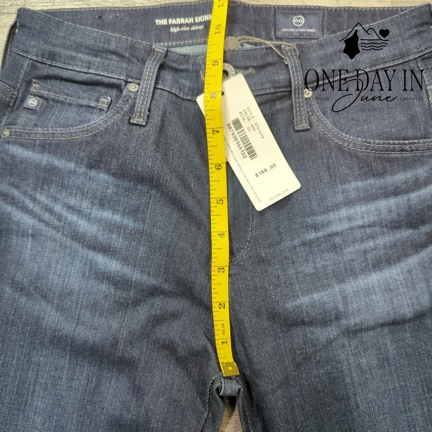 AG Adriano Goldschmied Farrah High Rise Skinny Jeans Dark Wash NWT Size 0 (25)