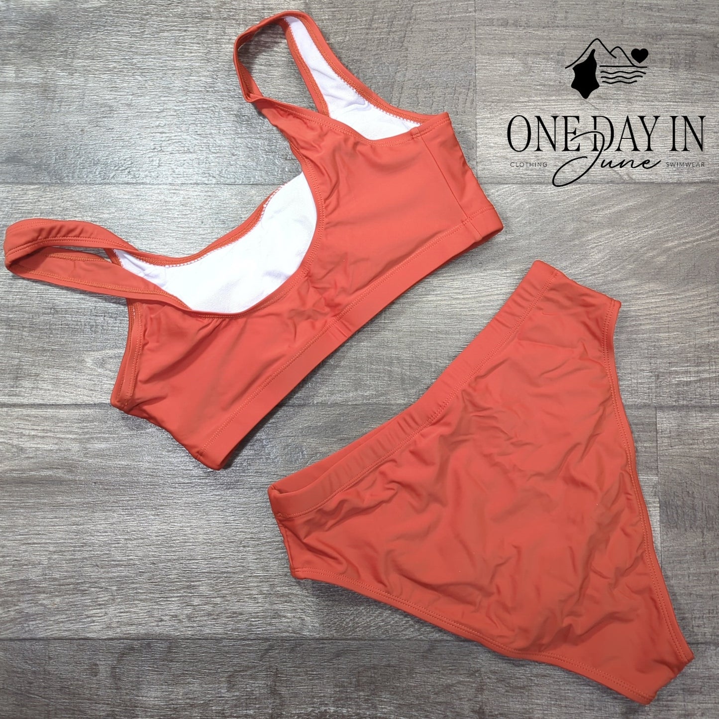 Pink Queen Crop Bikini Swimsuit Size L