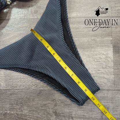 Aleumdr Underwire Ribbed Bikini Swimsuit Size L