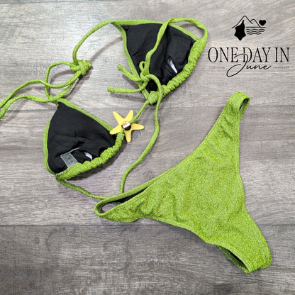 Soly Hux Halter Adjustable Triangle Bikini Swimsuit Size M