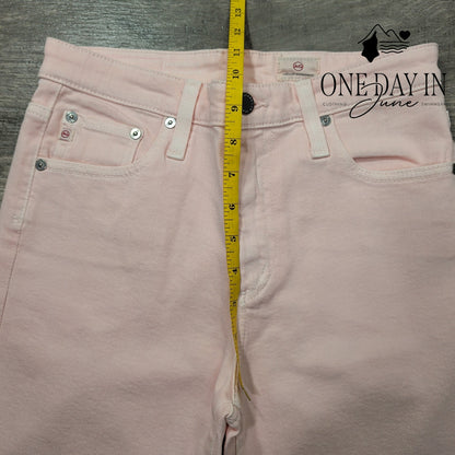 AG Adriano Goldschmied Isabelle High Rise Straight Raw Hem NWT $215 Size 4 (27)