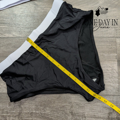 Adisputent Crop High Waist Bikini Swimsuit Size L