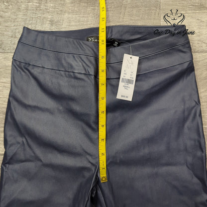 New York & Company Faux Leather Leggings Blue Gray NWT Size XS Tall