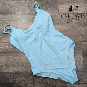Aleumdr High Back One Piece Swimsuit Size S