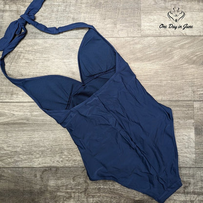 Fisrtway Classic Padded Halter One Piece Swimsuit Size S