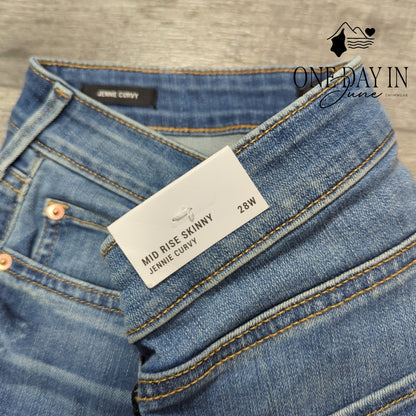 True Religion Jennie Curvy Skinny Jeans Blue Mid Rise NWT Size 28 (6)