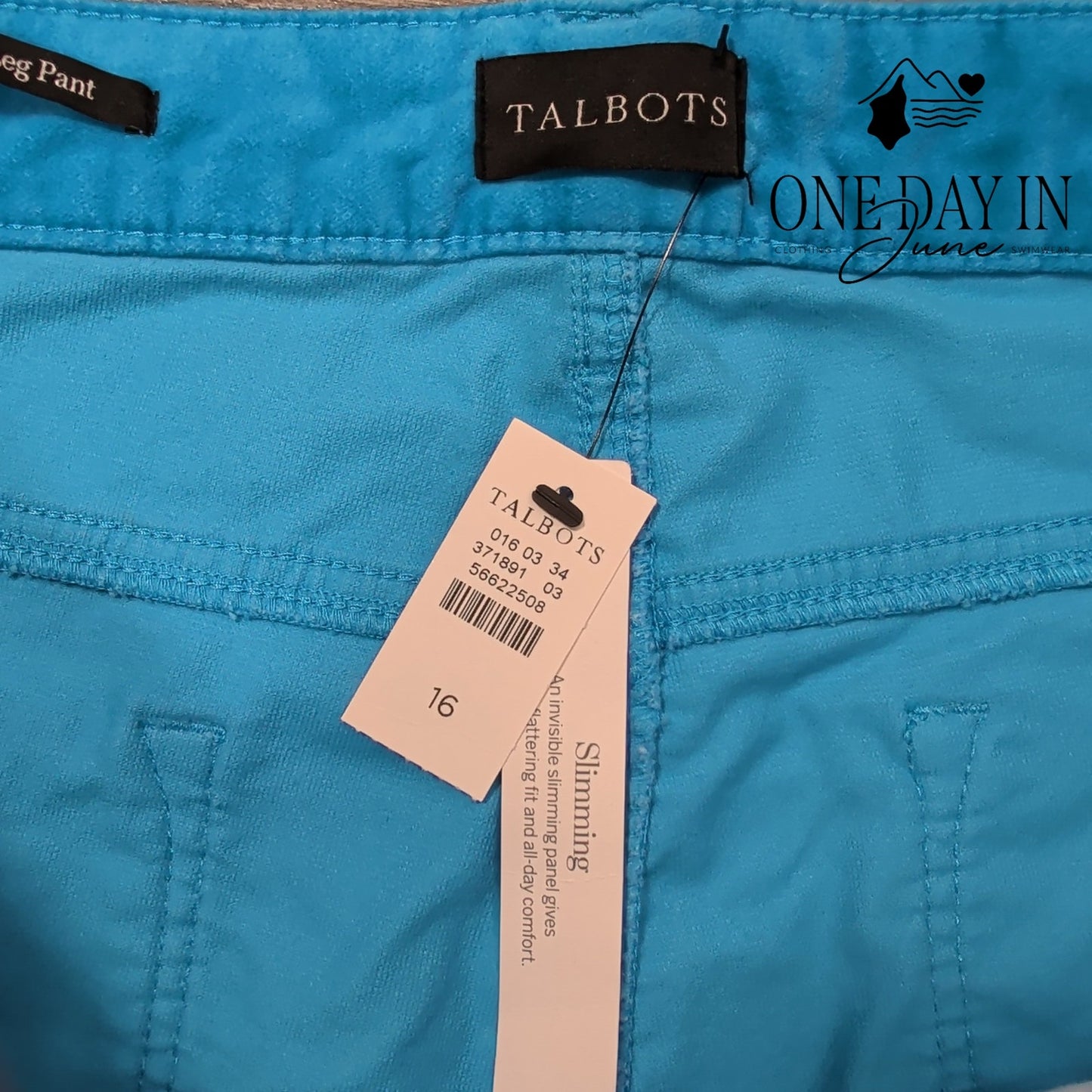 Talbots Velveteen Straight Leg Pants Size 16