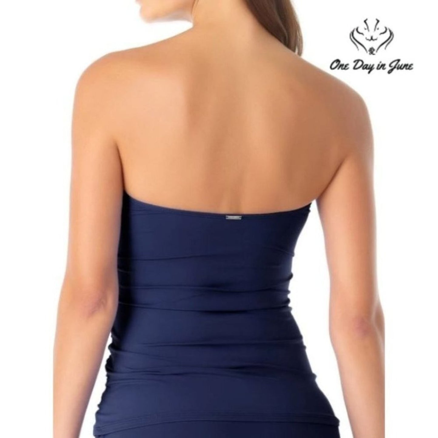 Anne Cole Twist Front Bandeau Tankini Top Size XS