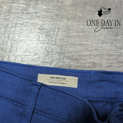AG Adriano Goldschmied The Tristan Tailored Trouser Pants Blue NWT Size 4 (27)