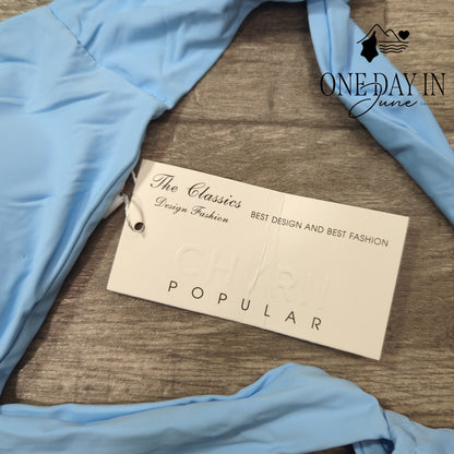 Chyrii Tie Back Cross Front One Piece Swimsuit Size M