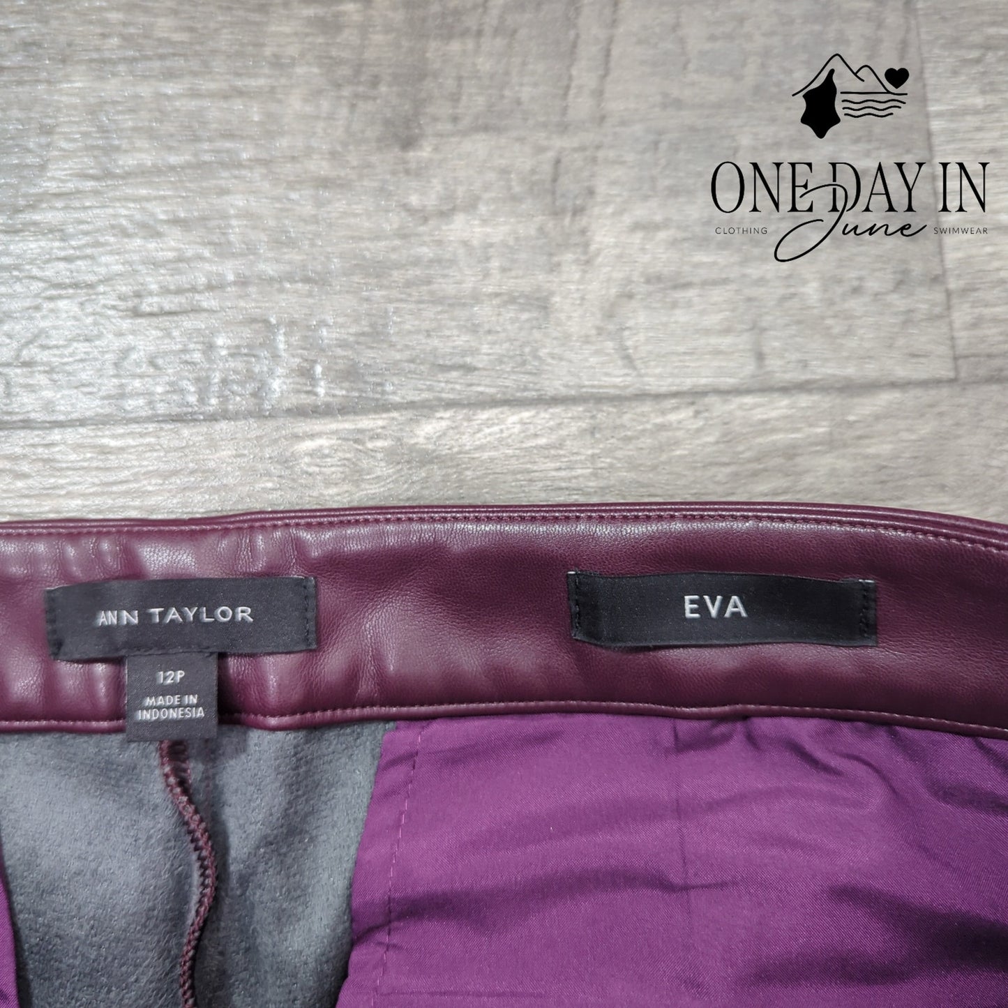 Ann Taylor Petite Eva Faux Leather Pants Size 12P