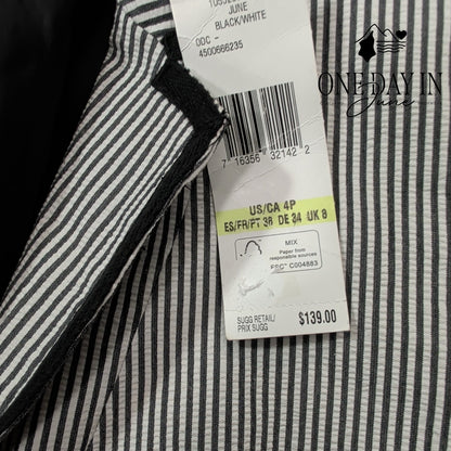 Jones New York Petite Striped 2 Button Blazer Size 4P
