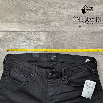 Good American Good Petite Flare Jeans Black NWT Size 15