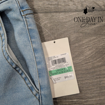 Anne Klein High Rise Wide Leg Jeans Size 8