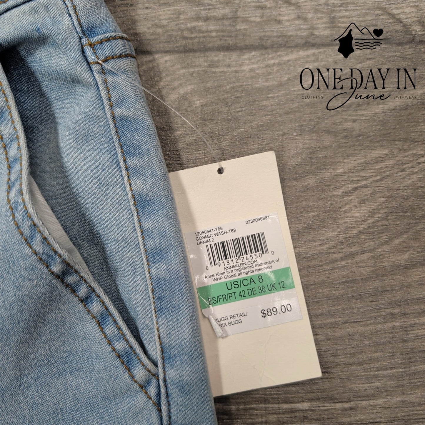 Anne Klein High Rise Wide Leg Jeans Size 8
