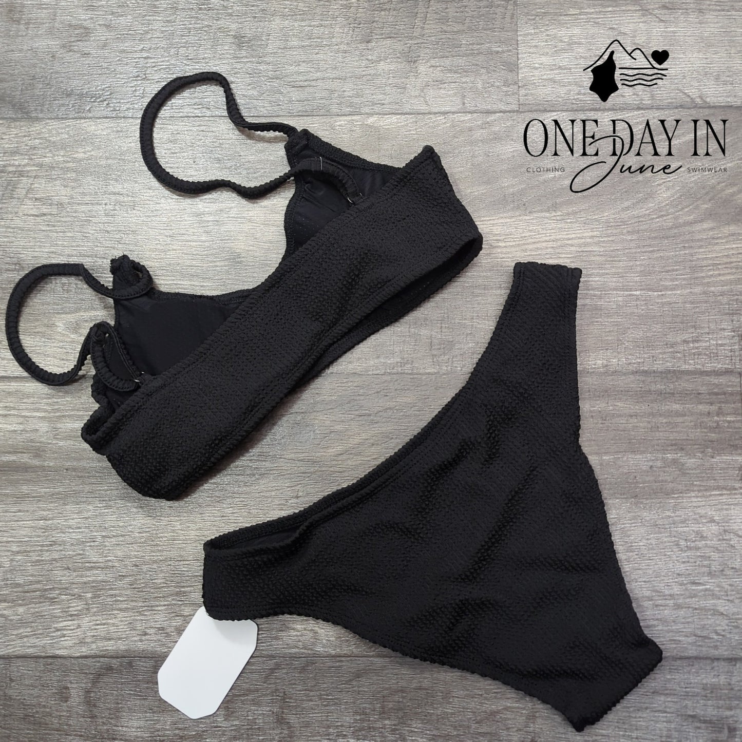 Soly Hux Smocked Crop Bikini Swimsuit Size S
