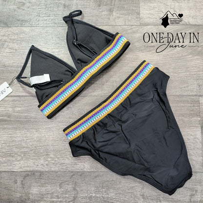 Aimage High Cut Bikini Swimsuit Size S