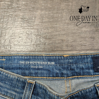 AG Adriano Goldschmied Ex-Boyfriend Slim Slouchy Jean Distressed NWT $215 Size 4