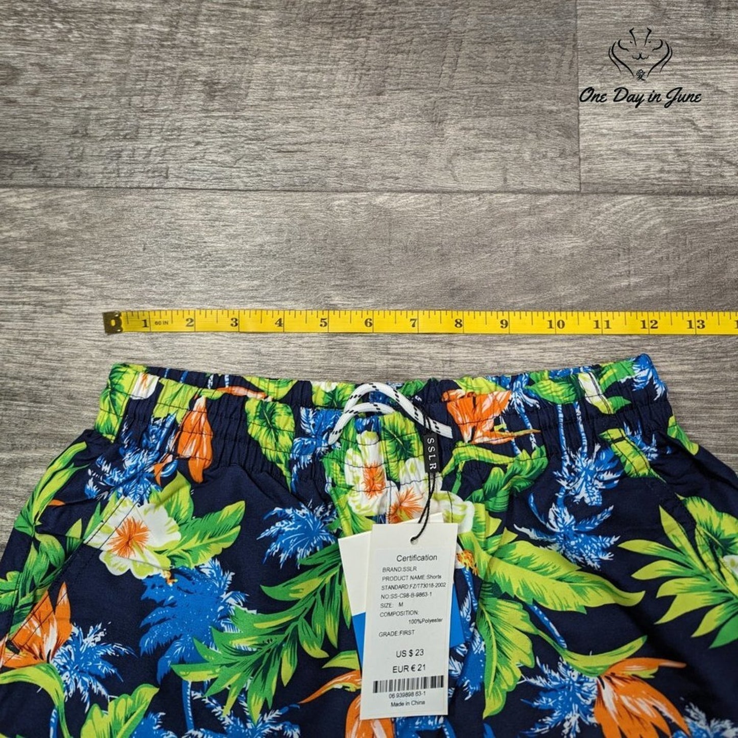 SSLR Tropical Board Shorts Size M