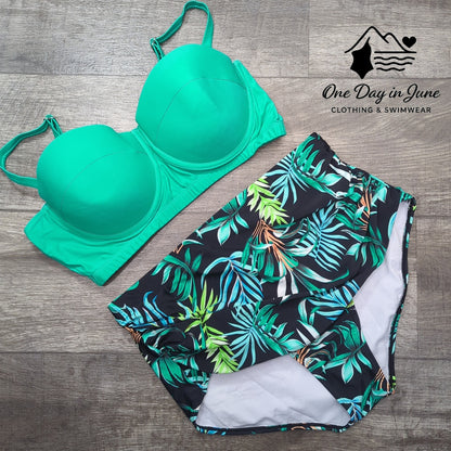 Charmleaks Plus Size Molded Cup Tummy Control Bikini Swimsuit Size XXL