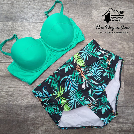 Charmleaks Plus Size Molded Cup Tummy Control Bikini Swimsuit Size XXL