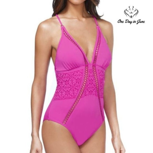 Ambrielle Embroidered One Piece Size XL