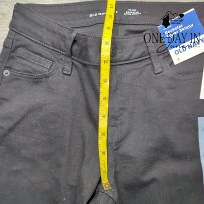 Old Navy Mid Rise Rockstar Super Skinny Jeans Size 2
