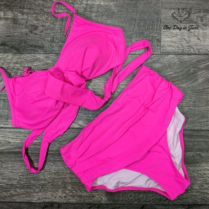 Mooslover Cross Front High Waist Bikini Size M