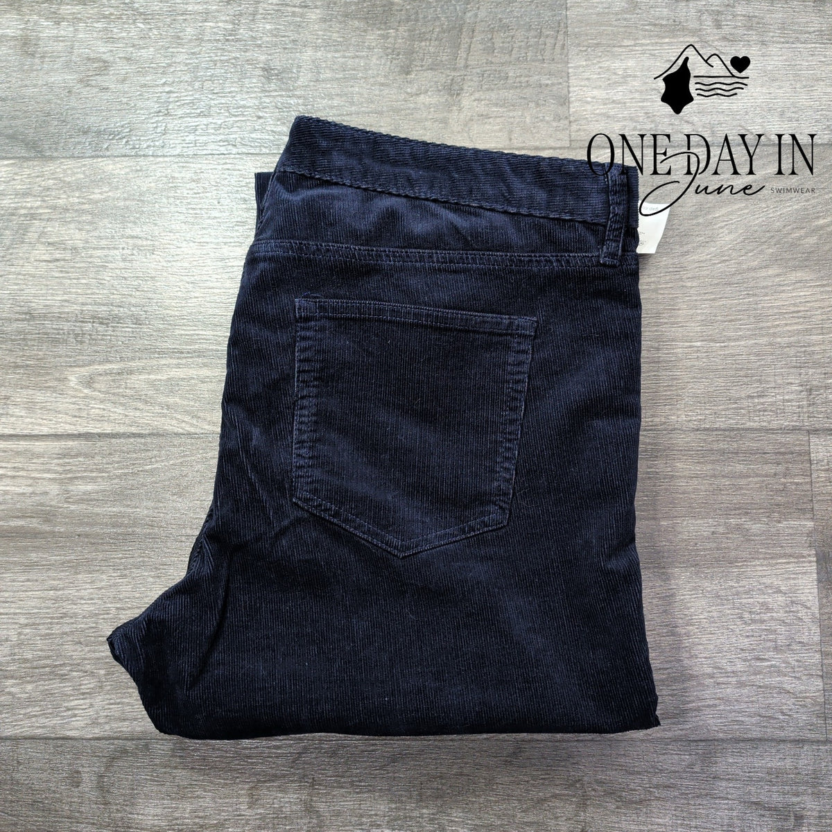 Gap Perfect Boot Corduroy Pants Navy Blue Bootcut NWT Size 16 (33)