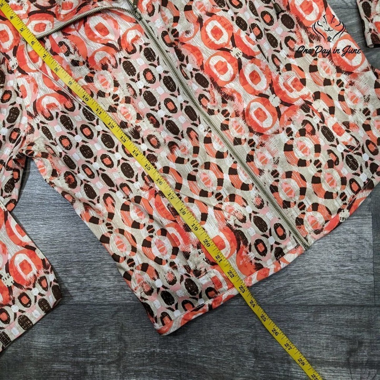 Ruby Rd Abstract Zip Up Jacket Size M