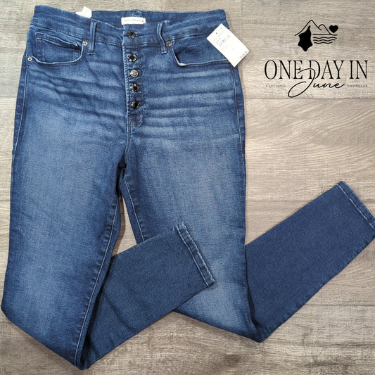 Good American Button Fly Skinny Jeans Size 10