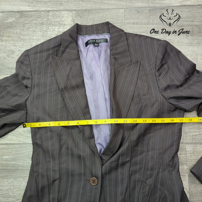 Anne Klein One Button Pin Stripe Blazer Size 6