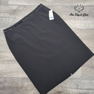 Bay Studio Pencil Skirt Black Embellished Waist Career NWT Size 10