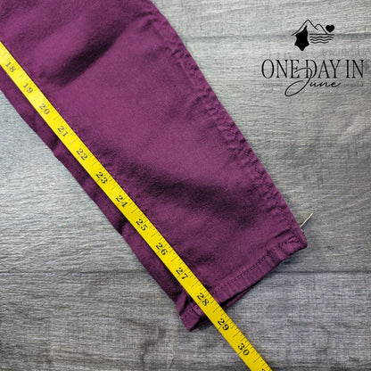 True Religion Tara Mid Rise Super Skinny Jeans Burgundy Purple NWT Size 00 (23)
