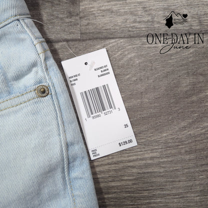 Buffalo David Bitton Jayden High Rise Straight Raw Hem Jeans NWT Size 0 (25)