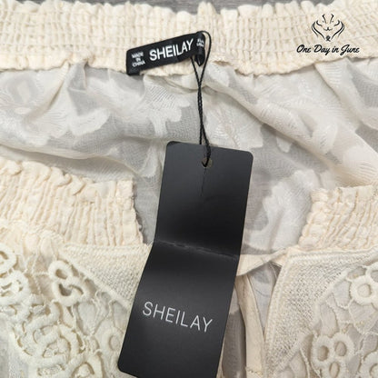Sheilay Boho Long Sleeve Sheer Top Size 3XL