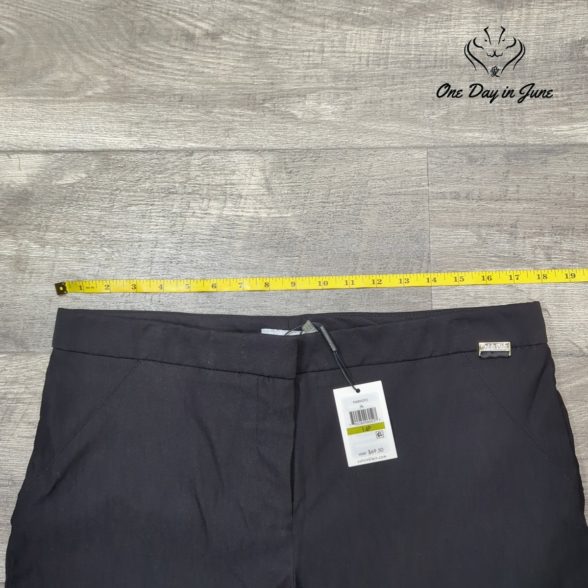 Calvin Klein Petite Modern Essentials Slim Ankle Pants Black NWT Size 14P