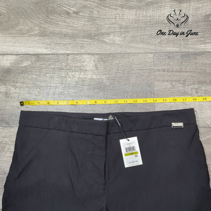 Calvin Klein Petite Modern Essentials Slim Ankle Pants Black NWT Size 14P