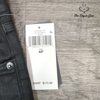 Ralph Lauren Coated High Rise Skinny Ankle Jeans Black NWT $175 Size 4P
