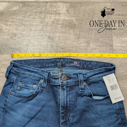 AG Adriano Goldschmied Jeans Straight Leg Dark Wash Stretch NWT $215 Size 4 (27)