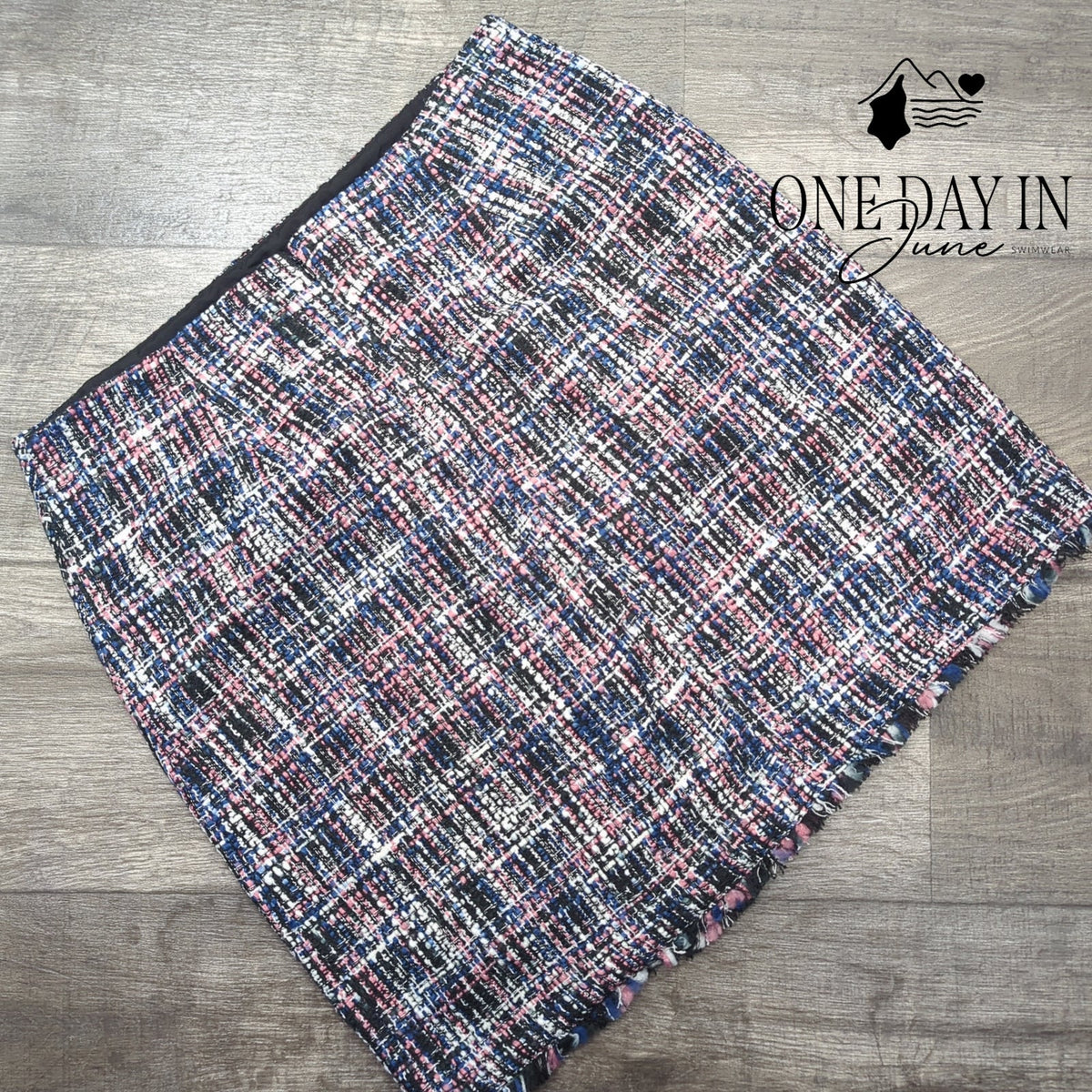 Loft Multicolor Tweed Plaid Fringe Hem Mini Skirt Lined NWT Size 10