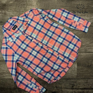 Childrens Place Cute Button Down Shirt Size M (7-8)