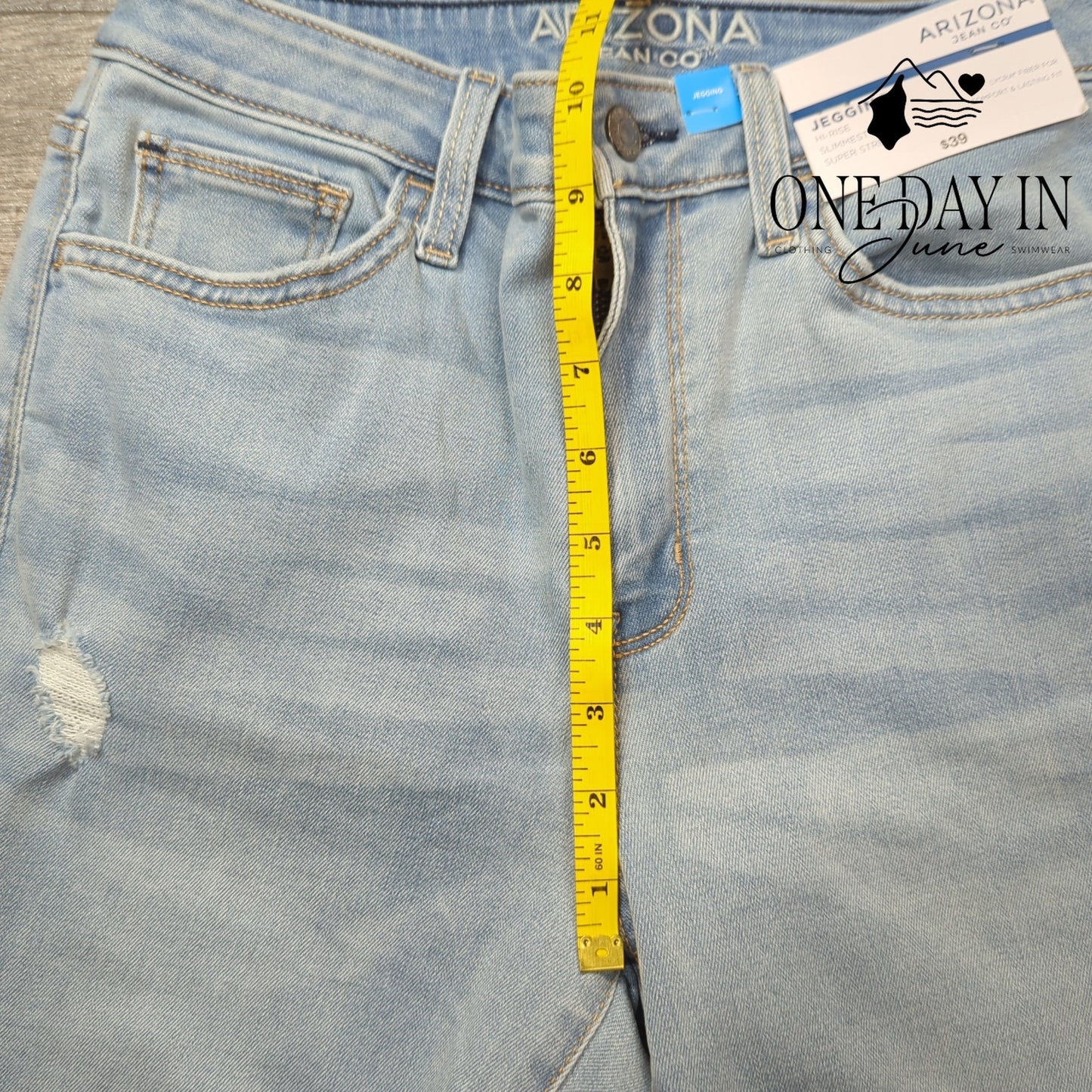 Arizona Jean Co. Juniors High Rise Jegging Jeans Size 9 Long