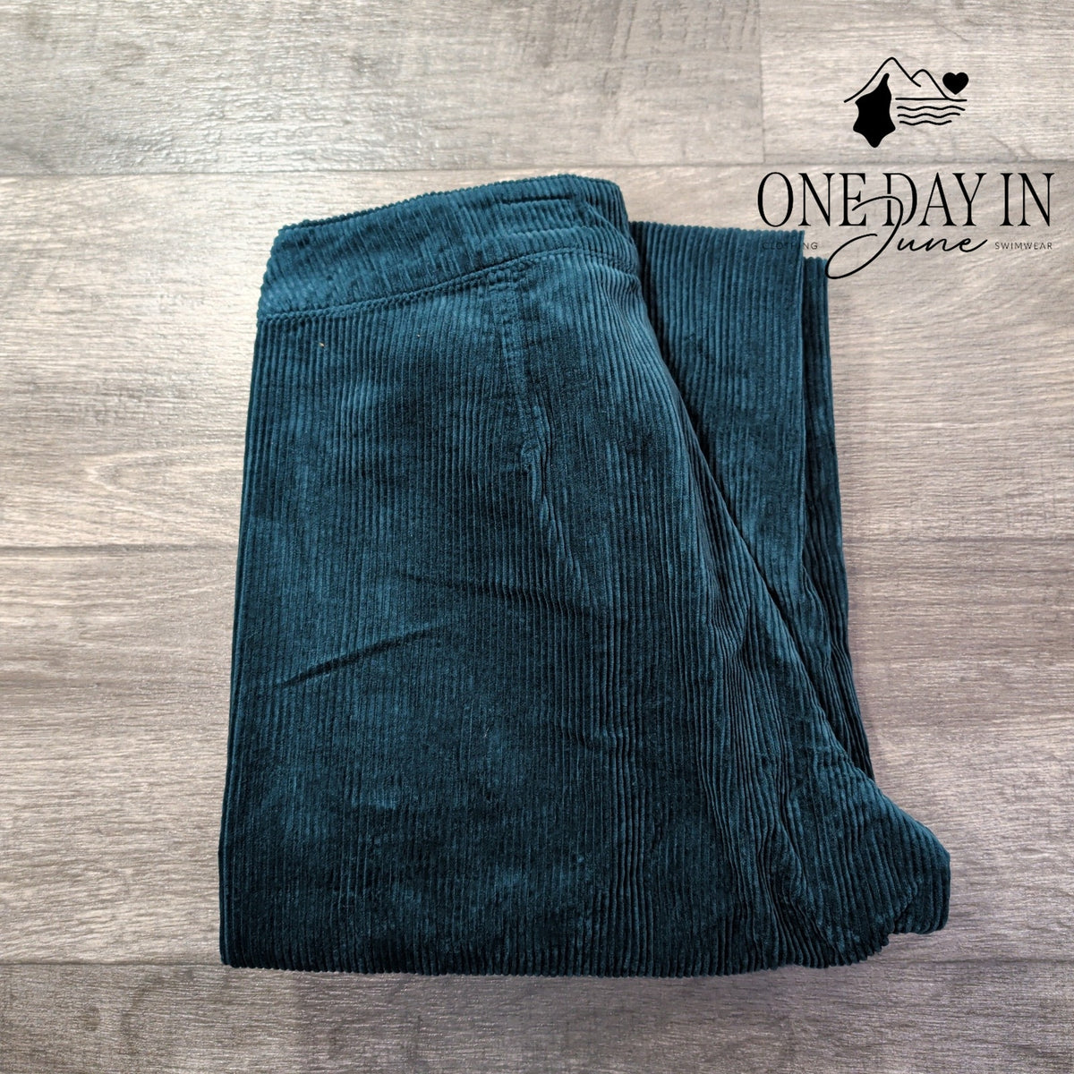 AG Adriano Goldschmied Wide Leg Corduroy Pants Dark Teal NWT Size 4 (27)