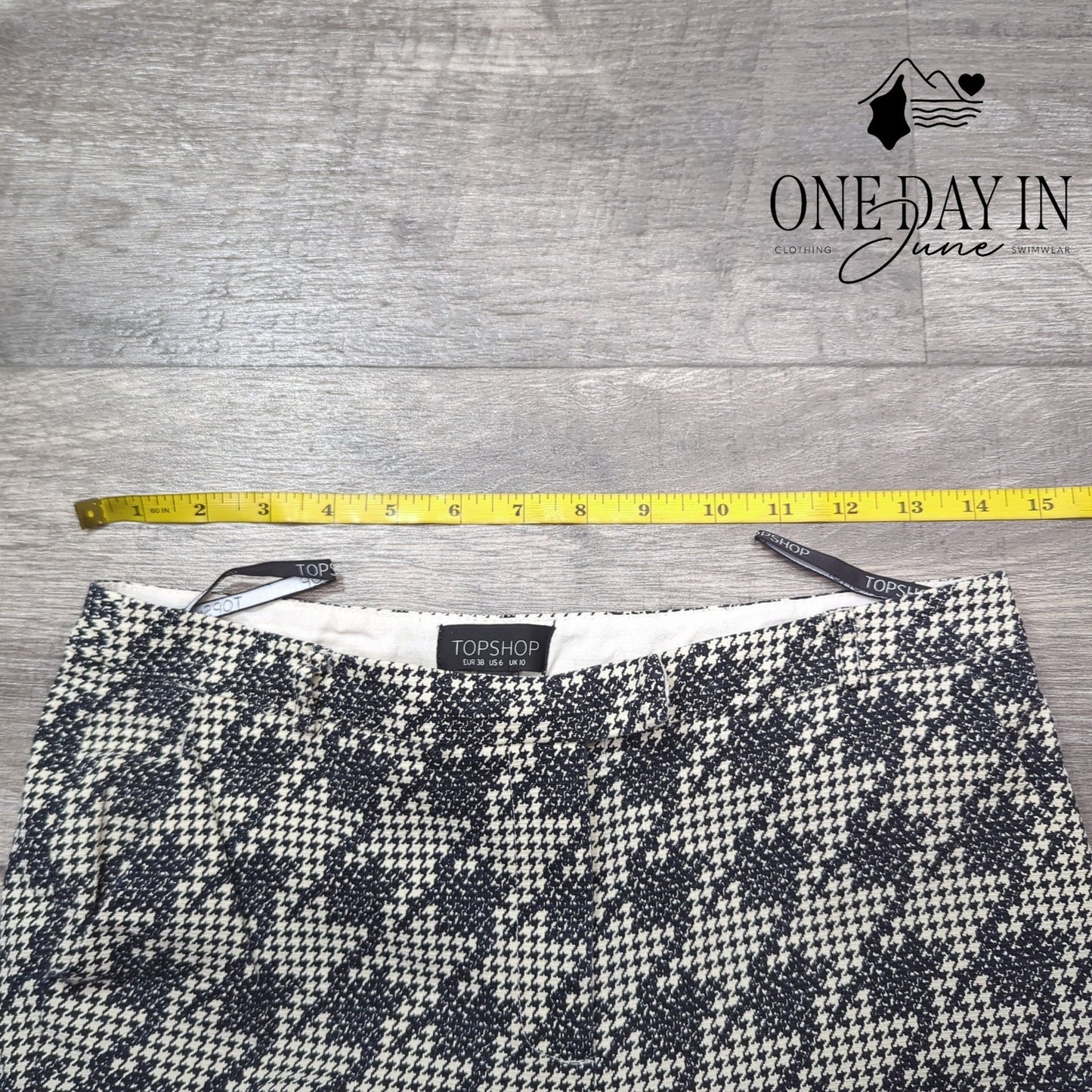 Topshop Houndstooth Cropped Pants Size 6