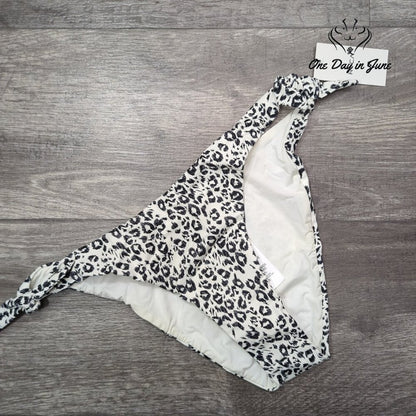 RVCA Animal Instinct French Tie Side Bikini Bottom Size L